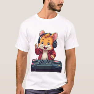 Hamster DJ Vibes - Diversão de Camisa Animal de Mú