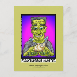 Hamster Engraçado do Frankenstein Cartão Postal de