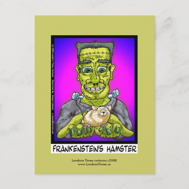 Hamster Engraçado do Frankenstein Cartão Postal de (Frente)