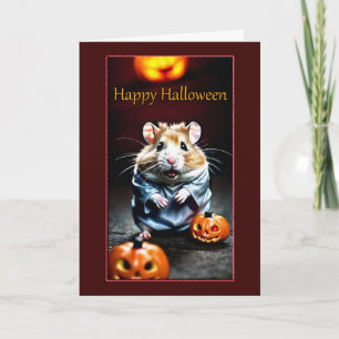 Hamster no Cartão de Halloween de Figurume