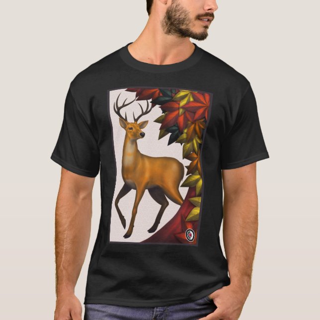 Hanafuda Deer Maple Classic T-Shirt (Frente)