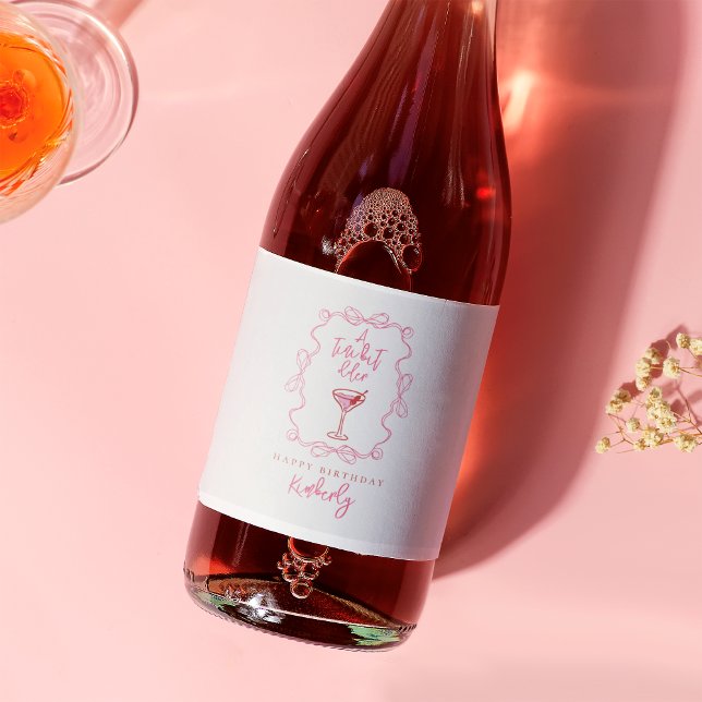 Hand Drawn A Tiny Bit Older Pink Martini Birthday (Criador carregado)