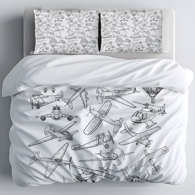 Hand drawn Airplanes Aviation Pilot Aviator Fun (Criador carregado)