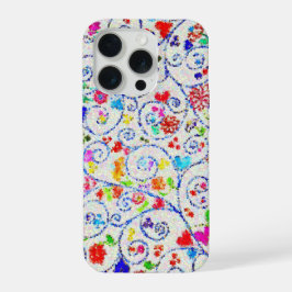 Hand Drawn Colorful Floral Swirl Pattern