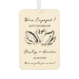 hand drawn Couple Swan Whimsical Wedding