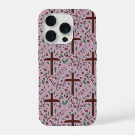 Hand-drawn Lenten Cross and Roses IPhone Case