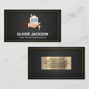 Hand Holding House   Cartão de visita de malha pe