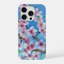 Hand Painted Trendy Watercolour Cherry Blossoms