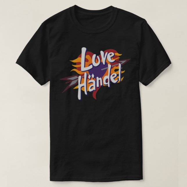 Handel de Amor em Camiseta Clássica Turística (Frente do Design)