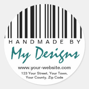 Handmade por etiquetas da etiqueta de código de