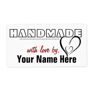 Handmade por você etiquetas feitas sob encomenda