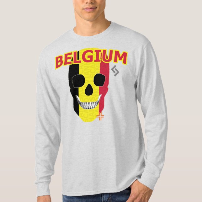 HANDSKULL Bélgica T-Shirt B2 de longa distância (Frente)