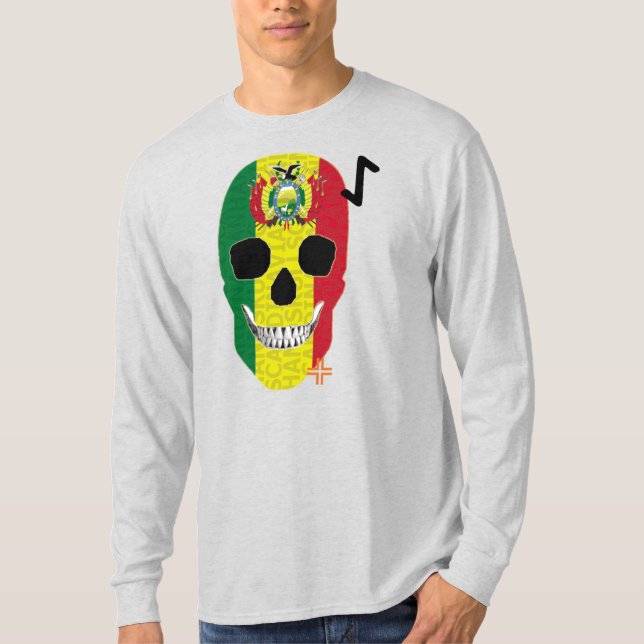 HANDSKULL Bolívia T-Shirt B2 de longa distância (Frente)