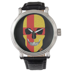 HANDSKULL Kalmar, relógio de couro B2