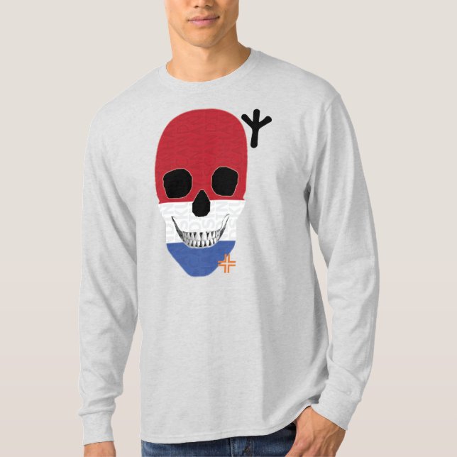 HANDSKULL Países Baixos T-Shirt B2 de longa distân (Frente)