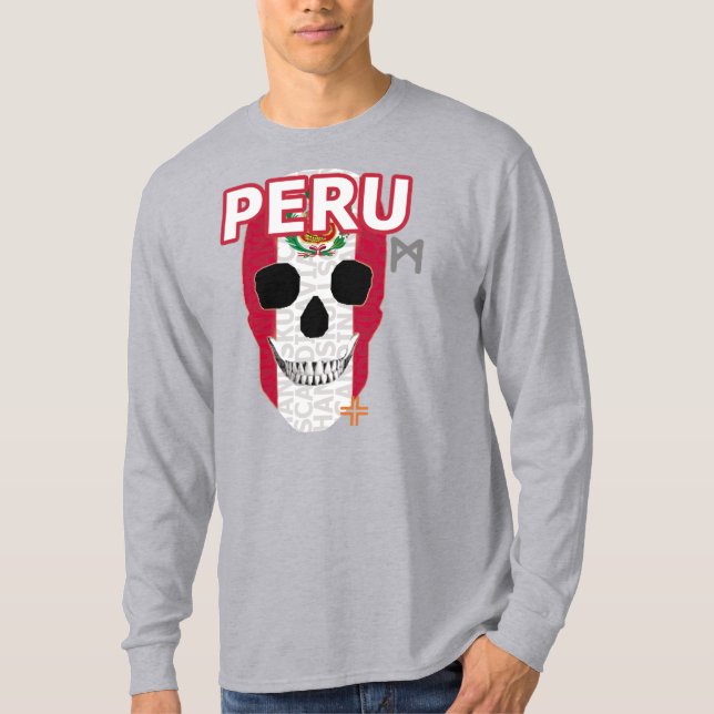 HANDSKULL Peru T-Shirt B2 de longa distância (Frente)