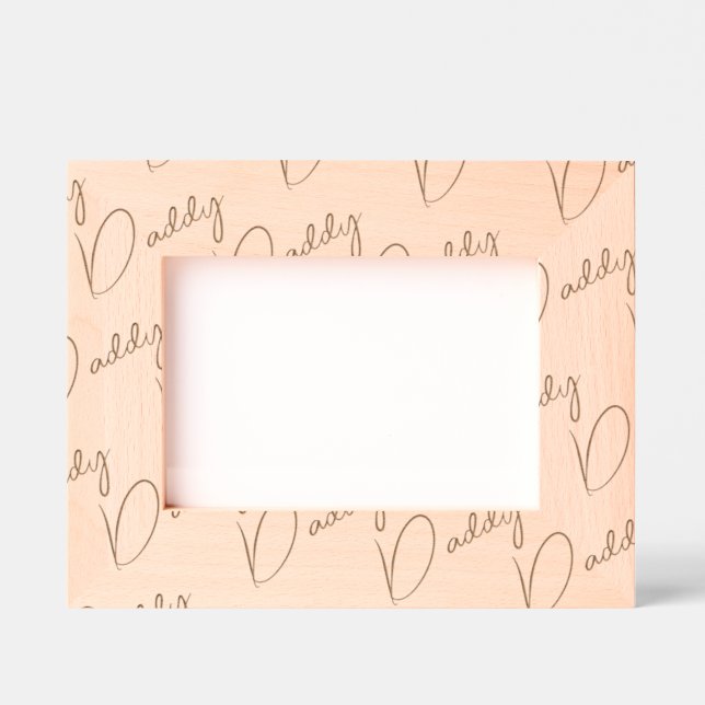 Handwritten-Style Custom Daddy Wood Frame, 7x5,  (Front)