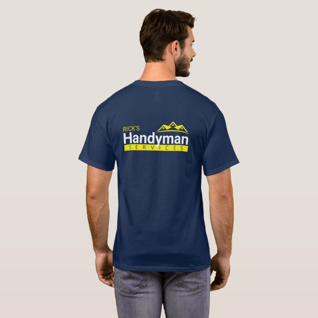 Handyman Business Mens T-Shirt - Empresa doméstica (Parte Traseira Completa)
