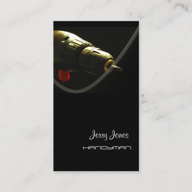Handyman, cartões de visitas de reparação (Frente)