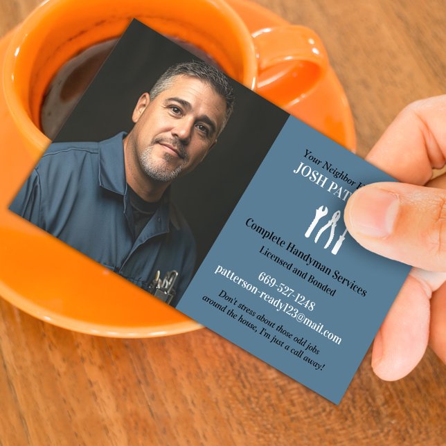 Handyman com Cartão de visita de Fotografia (Criador carregado)
