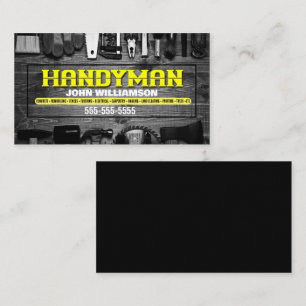 Handyman Hammer e unhas Cartão de visita