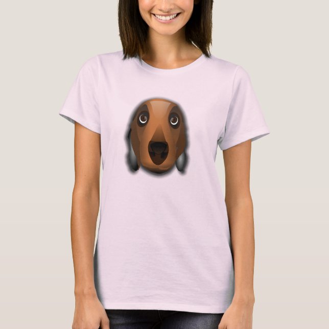 Hanes Nano T-Shirt com cabeça de cão (Frente)