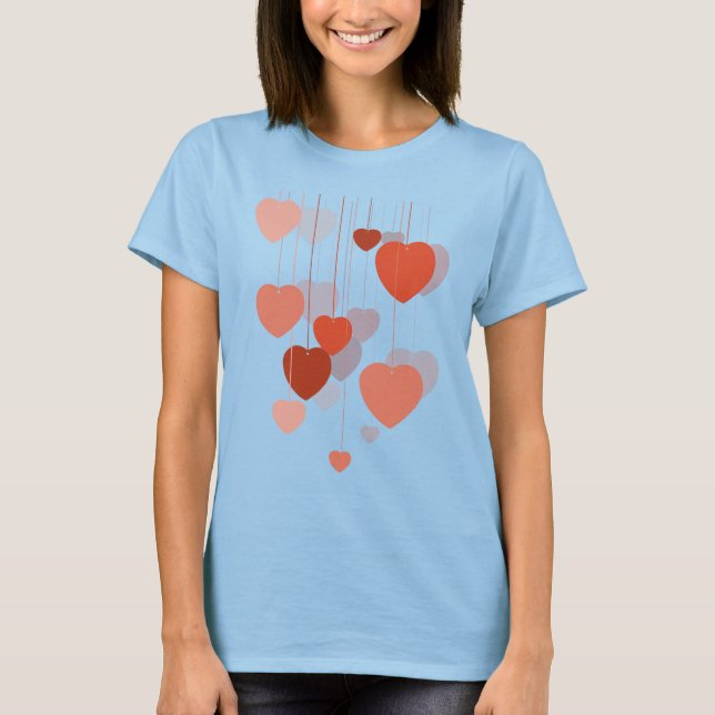 Hangin' Hearts sombreado T-Shirt (Frente)