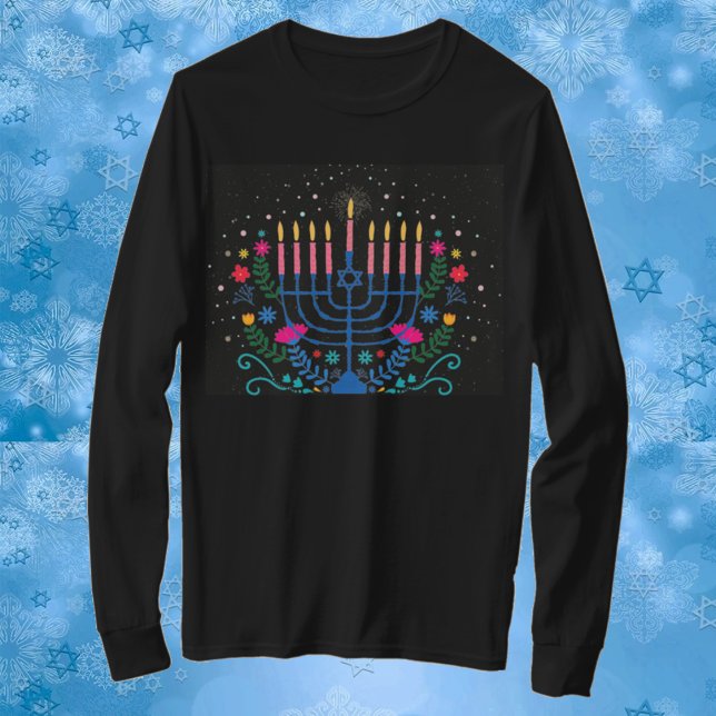 Hannukah Menorah T-Shirt (Criador carregado)