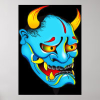 Hannya Demon Mask Poster
