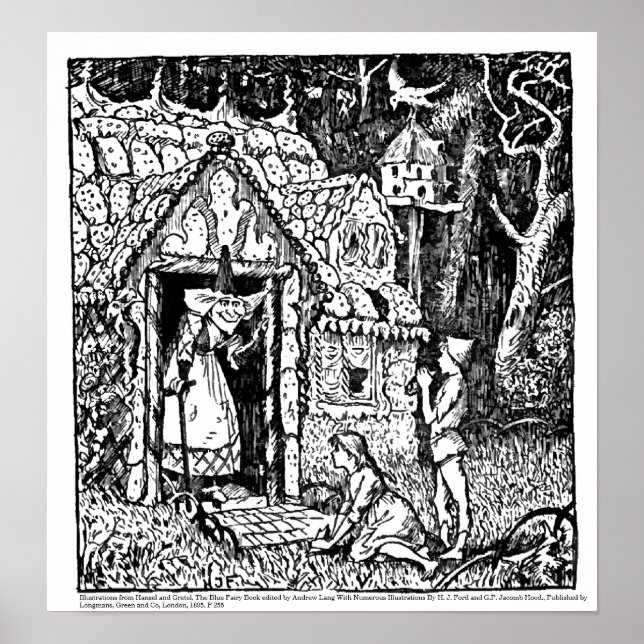 Hansel e Gretel, Poster do Livro Azul (Frente)