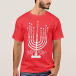 Hanukkah Camisa Jewish Menorah Hanukkah T-Shirt<br><div class="desc">Hanukkah Camisa "T-Shirt" judeu Menorah Hanukkah.</div>