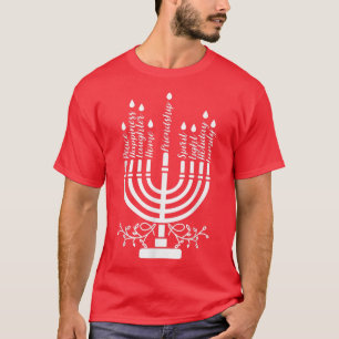 Hanukkah Camisa Jewish Menorah Hanukkah T-Shirt
