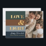 Hanukkah Chanukah Dourado Amor e Foto Clara Saudaç<br><div class="desc">Nosso cartão de Natal Dourado Chanukah / Chanukah e Feriado é uma maneira elegante e elegante de compartilhar seus desejos de Chanucá/ Chanukah com amigos, família e clientes! Com espaço para personalizar com seu nome e foto. Consultas? Envie-nos uma mensagem ou envie um email para bestdresssedbread@gmail.com. Feliz Chanukah! Precisa de...</div>