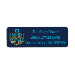 Hanukkah Devolve Etiquetas "O Dreidel Dreidel Drei