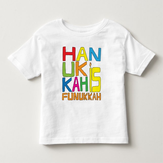 Hanukkah é a T-Shirt de Funukkah Toddler (Frente)