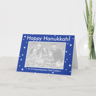 HANUKKAH FELIZ! Customizável meu cão vota o cartão