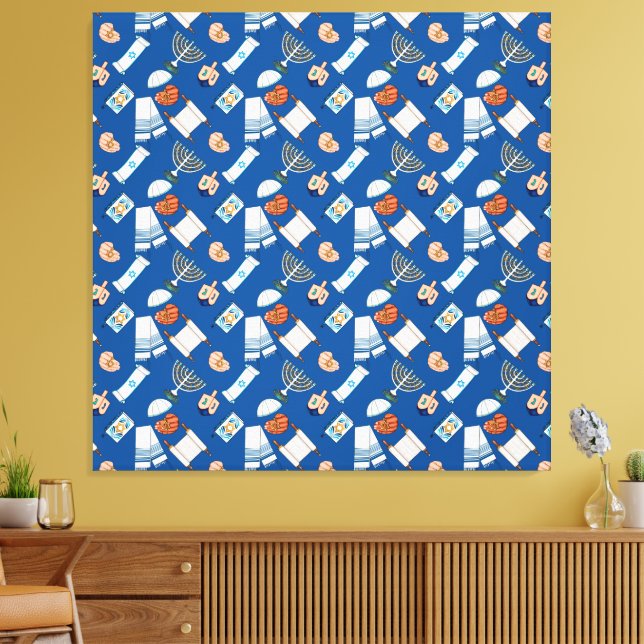 Hanukkah Fun Canvas Print (Insitu(Sala de estar))