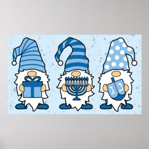 Hanukkah Gnomos Trio Poster