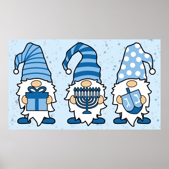 Hanukkah Gnomos Trio Poster (Frente)