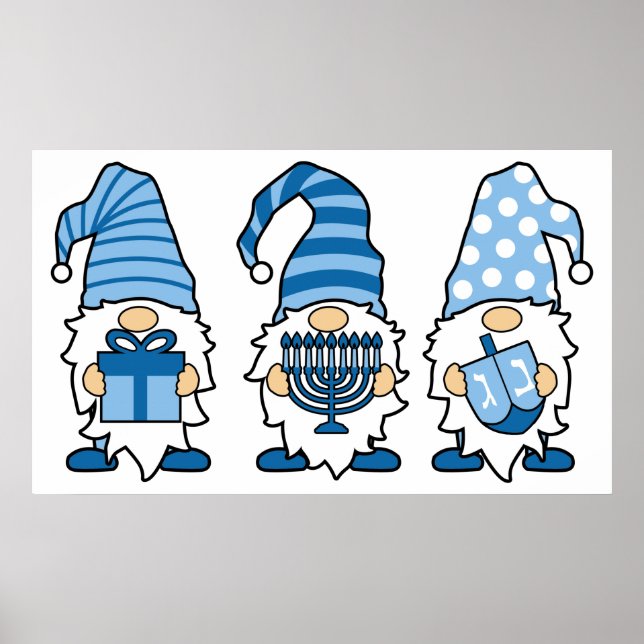 Hanukkah Gnomos Trio Poster (Frente)