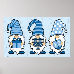 Hanukkah Gnomos Trio Poster
