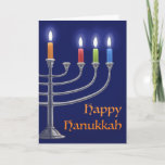 "Hanukkah Menorah." Cartão de Saudação<br><div class="desc">"Hanukkah Menorah." é uma pintura digital feita em Photoshop de um Hanukkah Menorah com velas acesas pela terceira noite. Espero que você goste. Obrigado,  Corbie Eva Crouse</div>