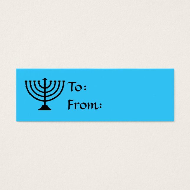 Hanukkah Menorah Gift Tags (Frente)