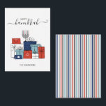 Hanukkah Oferece e Menorah Cartão de Mini Nota de<br><div class="desc">Personalize o texto personalizado acima. Você pode encontrar itens de coordenação adicionais em nossa coleção "Presentes de Chanucá e Menorah".</div>