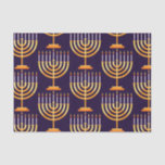 Hanukkah que embrulha o papel menorah feriado feli<br><div class="desc">O judeu Hanukkah está de folheto com menorah e velas em fundo azul.</div>