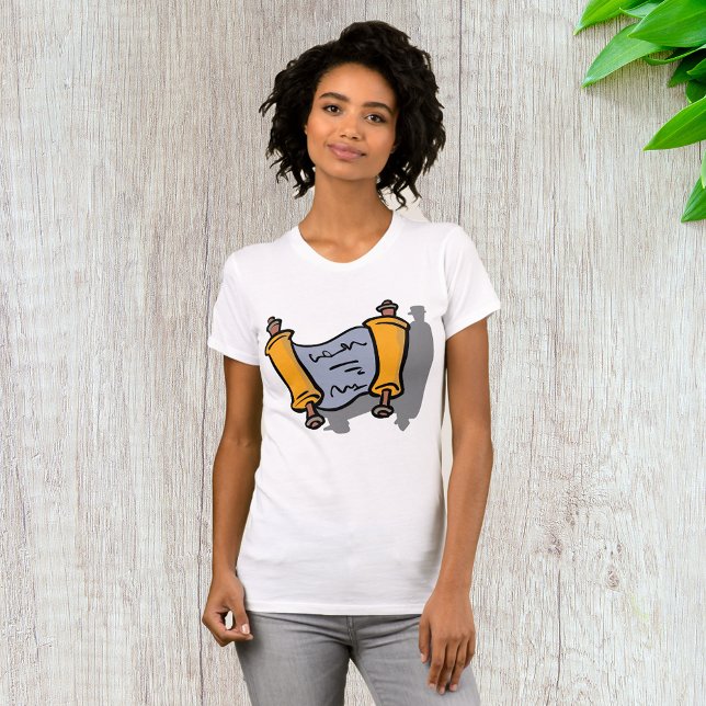 Hanukkah Scroll Womens T-Shirt (Criador carregado)