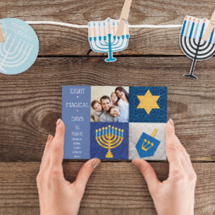 Hanukkah - Símbolos de Cartão com fotos
