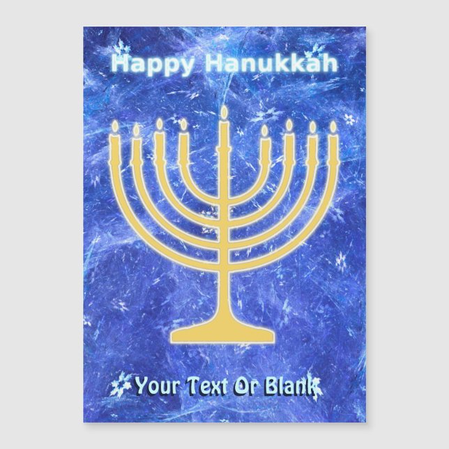 Hanukkah Snowstorm Menorah (Frente)