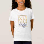 Hanukkah T-Shirt Chanukah Dourado<br><div class="desc">Hanukkah T-Shirt "Chanukah Dourado" Personalize apagando "feliz" e acrescentando sua própria mensagem. Use seu estilo, tamanho e cor de fonte favoritos. A forma retangular Dourada e as letras "CH AN UKAH" podem ser movidas e redimensionadas. Escolha entre mais de 100 camisas para aplicar este design. Selecione nas camisas de homens,...</div>