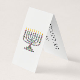 Hanukkiah com Gemstones é um cartão de Hanukkah an